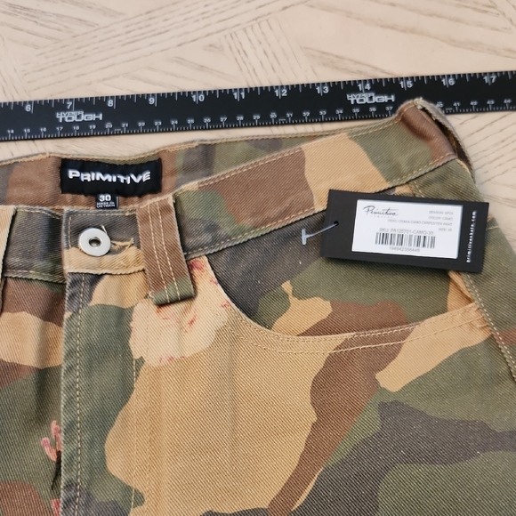 NEW Primitive Osaka Camo  Carpenter Pants - Embroidered Detailing Size 30x29 - Picture 5 of 8